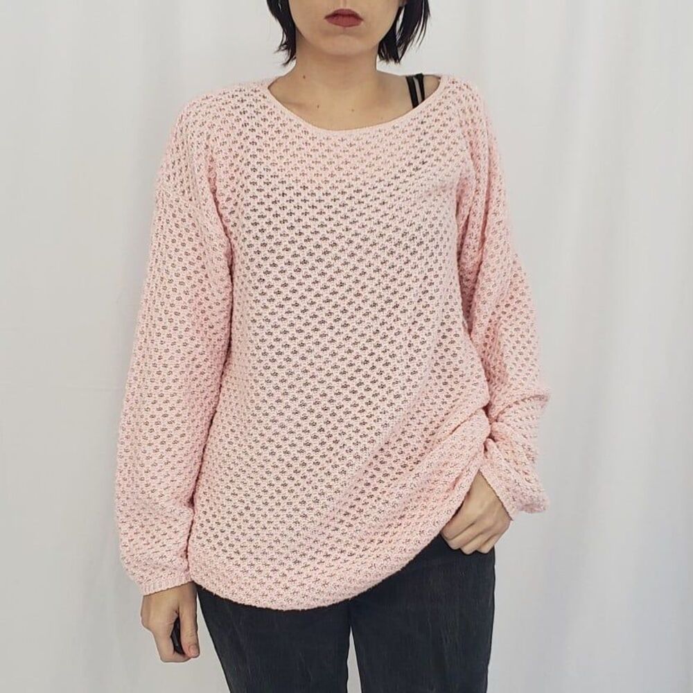 90s Oversize Pink Sweater‎